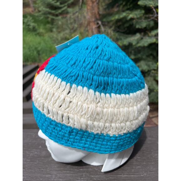 NEW Rising International Colorado Flag Crochet Fleece Lined Beanie Nepalese Hat - Picture 2 of 8